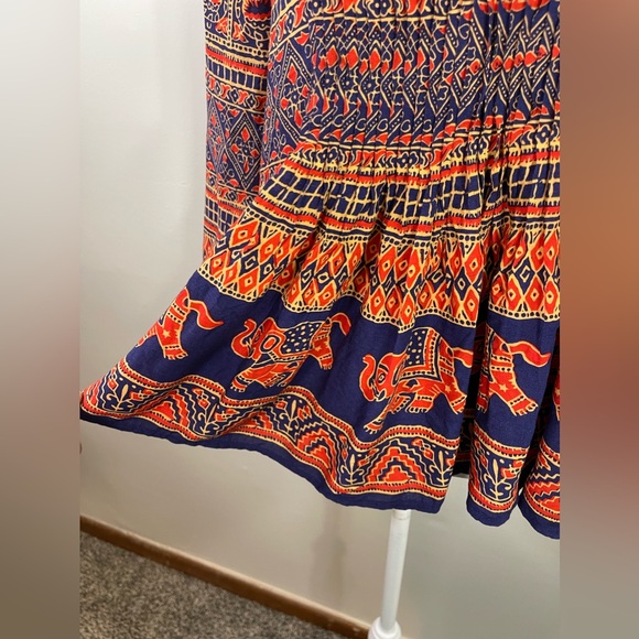 Anthropologie Vanessa Virginia "Mahdia" Peasant Top Southern Asian Prints 8 - Picture 3 of 10